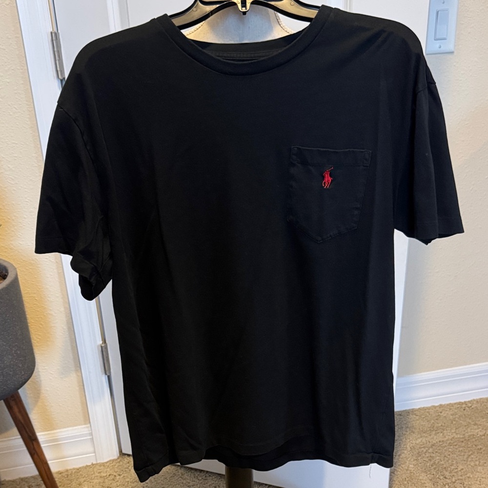Polo by Ralph Lauren Black Tee with Red Logo